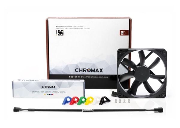 Noctua chromax NF-S12A PWM - Kabinettvifte - 120 mm - svart