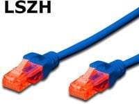 DIGITUS Professional - Koblingskabel - RJ-45 (hann) til RJ-45 (hann) - UTP - CAT 6e - halogenfri, formstøpt, uten hindringer - blå