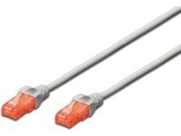 DIGITUS Professional - Koblingskabel - RJ-45 (hann) til RJ-45 (hann) - UTP - CAT 6 - halogenfri, formstøpt, uten hindringer - grå