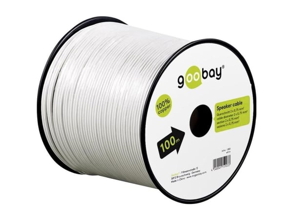 Goobay 15112, Oksygenfritt kobber, 10 m, Hvit