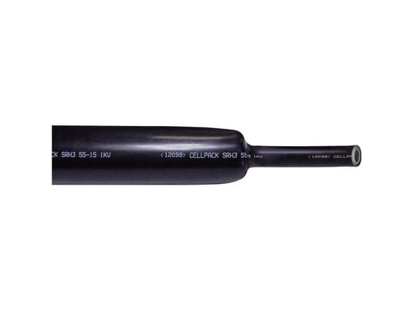 Krympslang med lim - CellPack 127421 - svart - 34 mm - 7 mm - krympningshastighet 3:1 - 1 st