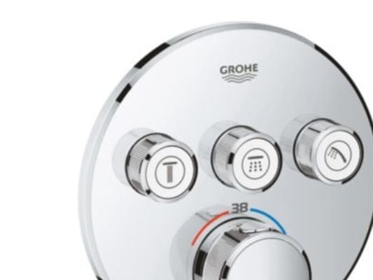 GROHE 29121000, Badekar og dusj, Roterende ventiler, Metall, Kromfarget
