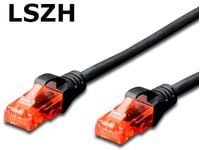 DIGITUS Professional - Koblingskabel - RJ-45 (hann) til RJ-45 (hann) - UTP - CAT 6e - halogenfri, formstøpt, uten hindringer - svart