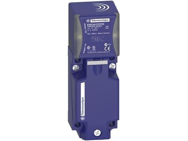 Schneider Electric XS8C4A4PCP20, Blå, CE CSA UL, 12 - 48 V, 40 mm, 40 mm, 117 mm
