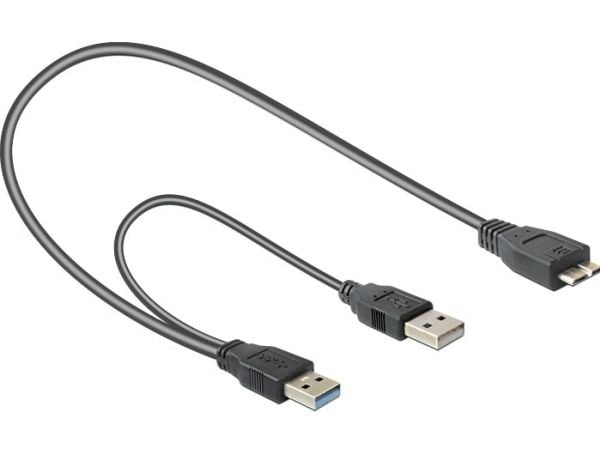 Delock - USB-kabel - USB-type A (hann) til USB (kun strøm), Micro-USB Type B (hann) - USB 3.0 - 20 cm