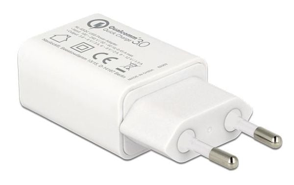 Navilock - Strømadapter - 1.5 A - QC 3.0 (USB) - hvit