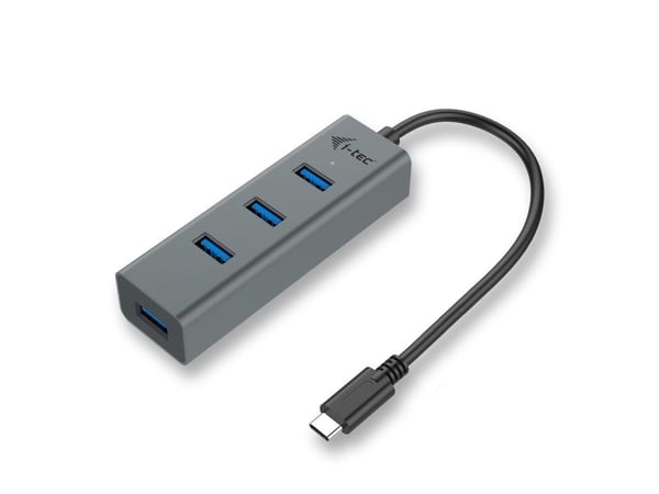 i-Tec USB-C 3.1 Metal HUB - Keskitin - 4 x SuperSpeed USB 3.0 - pöytätietokoneet