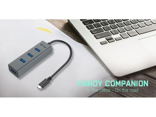 i-Tec USB-C 3.1 Metal HUB - Keskitin - 4 x SuperSpeed USB 3.0 - pöytätietokoneet