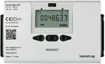 Varmemåler MULTICAL® 603 0,6M³/H / 110 mm / 3/4", med batteri