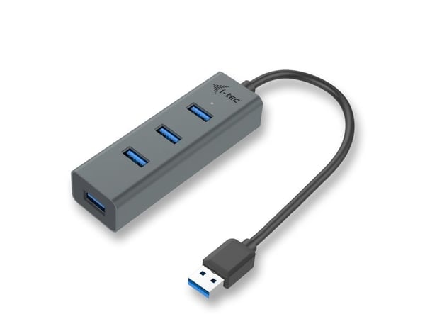 i-Tec USB 3.0 Metal Passive HUB - Hub - 4 x SuperSpeed USB 3.0 - stasjonær
