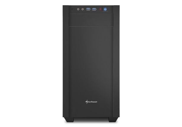 Sharkoon S1000 - Tower - micro ATX - ingen strømforsyning - svart - USB/lyd