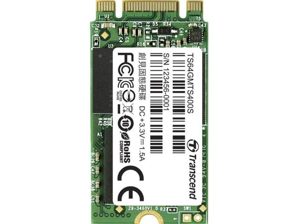 Transcend MTS400 - SSD - 64 GB - intern - M.2 2242 - SATA 6Gb/s