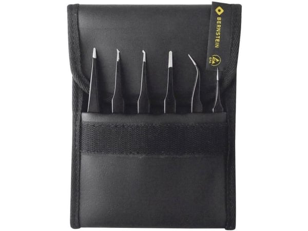Bernstein 5-060, Rostfritt stål, Svart, Rostfritt stål, Platt, Böjt, Rak, 6 styck, 130 mm