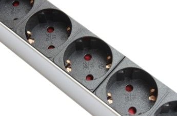Alcasa GC-N0087, 1,8 m, Sisätila, Tyyppi F, Type F (CEE 7/4), Alumiini, Musta, Hopea