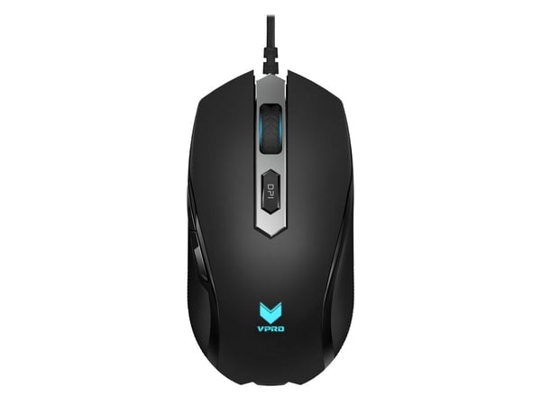 Rapoo VPRO V210 - Mus - ergonomisk - høyrehendt - optisk - 6 knapper - kablet - USB - svart