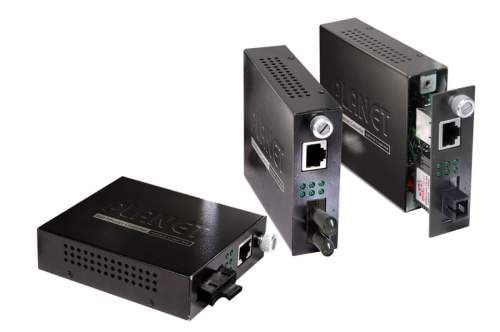 PLANET FST-802 Verkkomuunnin media 100 Mbit/s 1310 nm Multi Mode Musta