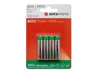 AGFAPHOTO - Batteri 4 x AAA - NiMH - (oppladbart) - 1000 mAh