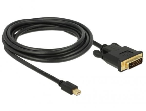 DeLOCK 83990, 3 m, Mini DisplayPort, DVI-D, Uros, Uros, Kulta