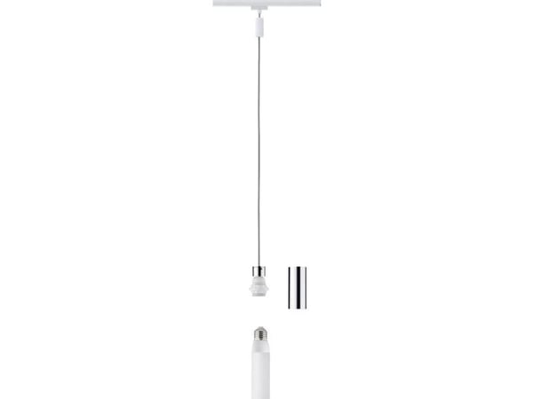 Paulmann 2Easy, 1 ampuller, E27, Kromfarget, Hvit