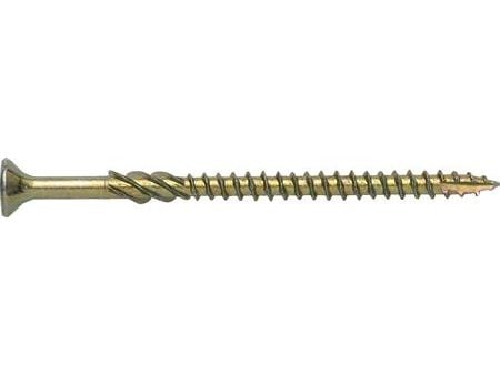 NKT FASTENERS Spunskrue SPUN®+ 5,0X100/54 mm undersænket hoved, elforzinket med TX20 kærv delgevind, udvendige ribber - (100 stk.)