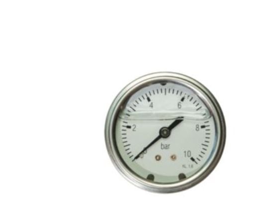 Manometer Ø63, 1/4'' bagud - 0-10 bar RF-hus m/gly, m/dæmper
