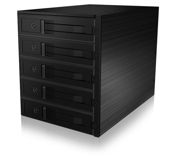 ICY BOX IB-565SSK - Harddisk - SAS - SATA - Serial ATA II - Serial ATA III - Sort - Aluminium - SATA (56005)