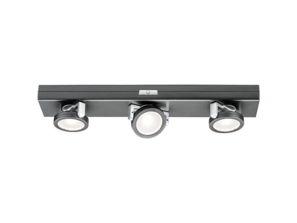 Paulmann 70636, Overflateegnet, 3 ampuller, LED, 3000 K, 18 lm, Antrasitt, Kromfarget