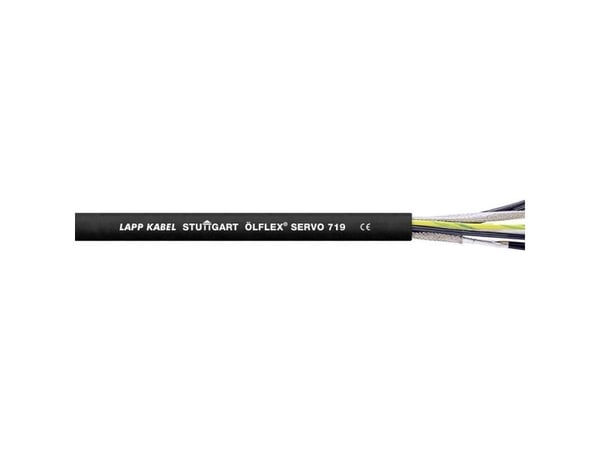 Lapp ÖLFLEX SERVO 719, Mellomspenningskabel, Sort, Polyvinylklorid (PVC), Kopper, 1.5 mm², 111,6 kg/km