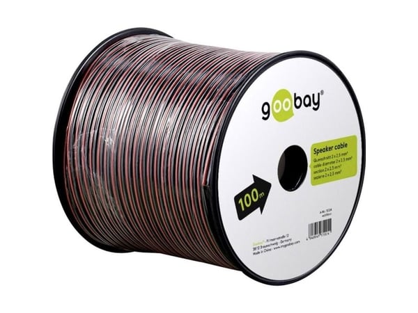 Goobay 67735, Kobberkledd aluminium (CCA), 10 m, Sort, Rød