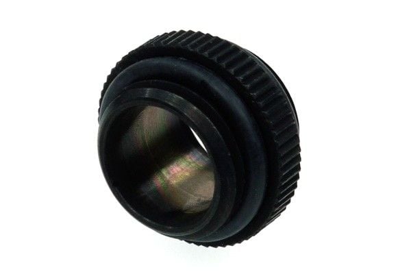 Alphacool HF dobbel brystvorte G1/4 hann til G1/4 hann med O-ring - Deep Black (17037)