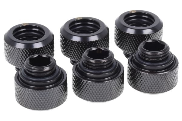 Alphacool Eiszapfen Connector Series HardTube Socket - Armatur for væskekjølesystemkompresjon - svart matte