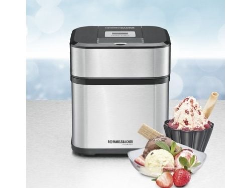 Rommelsbacher IM 12 - Iskremmaskin - 1.5 liter - 12 W - rustfritt stål / svart
