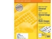 Avery - Hvit - 70 x 33.8 mm 2400 etikett(er) (100 ark x 24) flerbruks merkelapper