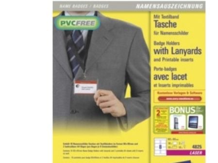 Avery 4825, Transparent, 90 mm, 60 mm, 16 styck