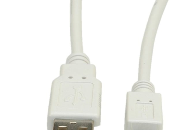 VALUE 11.99.8754, 0,8 m, USB A, Micro-USB B, USB 2.0, Hankjønn/hankjønn, Hvit