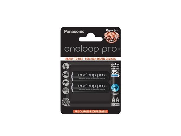 Panasonic eneloop pro BK-3HCDE/2BE - Batteri 2 x AA-type - NiMH - (ladbare) - 2500 mAh
