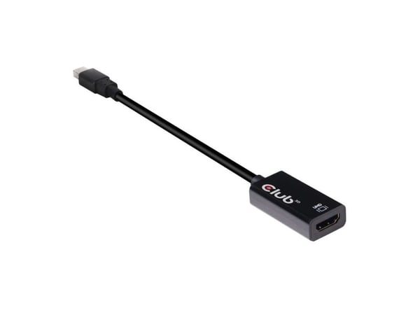 Club 3D - Video adapter - Mini DisplayPort hann til HDMI hunn - 16.86 cm - 4K-støtte