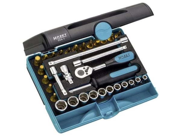 HAZET 854-1, Støpselsett, 1/4", Metrisk/imperisk, 33 hoder, 6.3 mm, 1/4"
