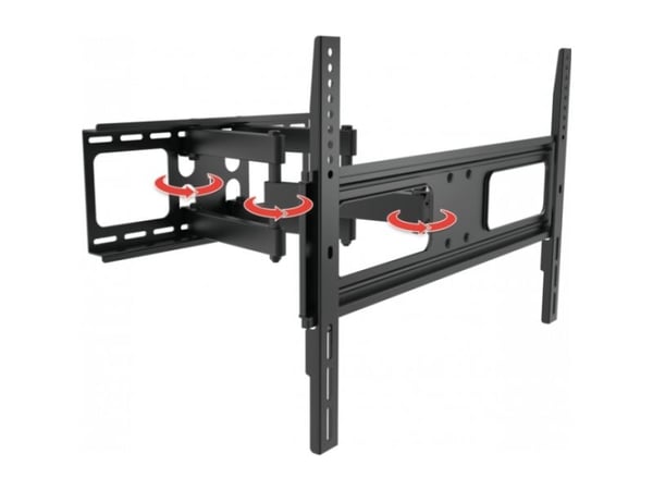 Schwaiger LWHD7050 513, 200 x 200 mm, 600 x 400 mm, -20 - 10°, -3 - 3°, Metall, Sort