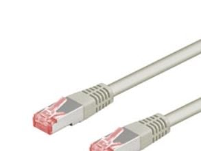 goobay - Nettverkskabel - RJ-45 (hann) til RJ-45 (hann) - 1 m - trådpar i metallfolie (PiMF) - CAT 6 - formstøpt - grå