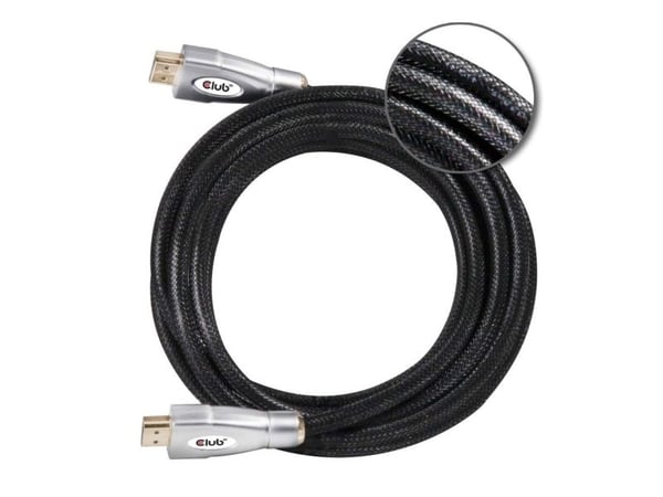 club3D HDMI-liitäntäkaapeli HDMI-A-liitin, HDMI-A-liitin 5,00 m Musta CAC-2312 #####K UHD, paloturvallinen HDMI-kaapeli
