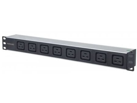 Intellinet 163613, 1U, Sort, Sølv, 8 AC-utganger, C19 kopling, 2 m, 110 - 250 V