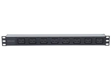 Intellinet 163613, 1U, Sort, Sølv, 8 AC-utganger, C19 kopling, 2 m, 110 - 250 V