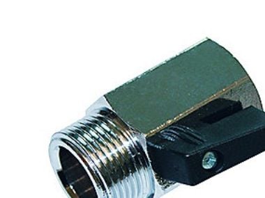 kuglehane 1/2'' m.n - forkromet. med håndtag