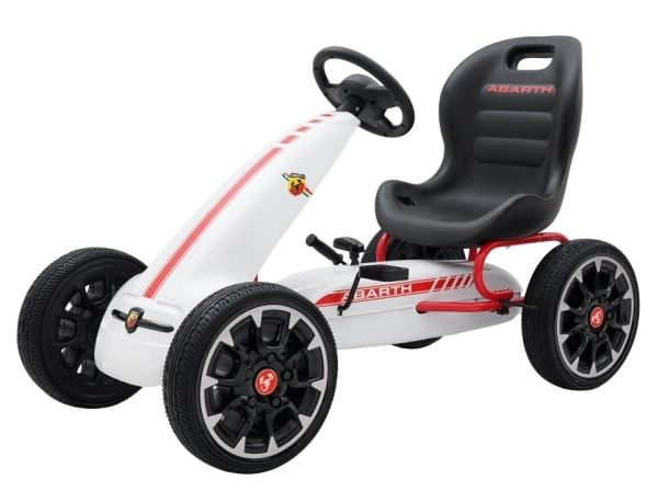 Abarth pedal gokart för barn 3-8 år vit