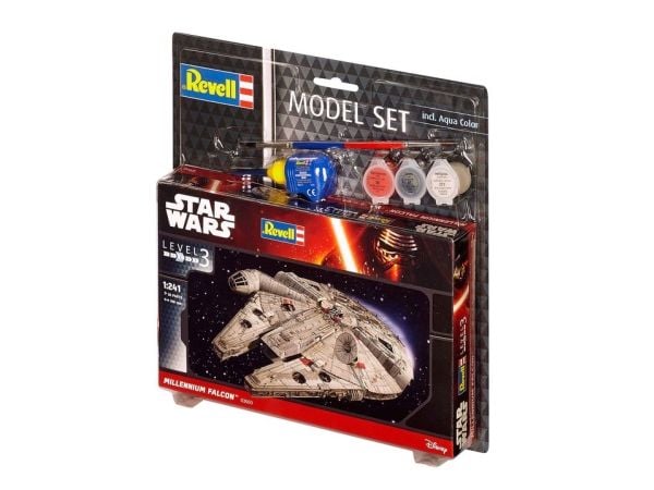 Revell Model Set Millennium Falcon, Romflymodell, Monteringssett, 1:241, Millennium Falcon, Star Wars, Avansert