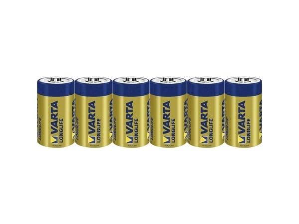 Varta 4114, Kertakäyttöinen akku, C, Alkali, 1,5 V, 6 kpl, Sininen, Keltainen