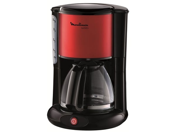 Moulinex Subito, Kaffebrygger (drypp), 1,25 l, Malt kaffe, Svart, Rød