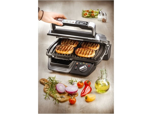 Tefal SuperGrill Timer GC451 - Grilli - sähköinen - 600 cm2 - hopea
