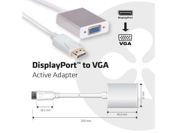 Club 3D CAC-2003 - Videotransformator - DisplayPort - VGA